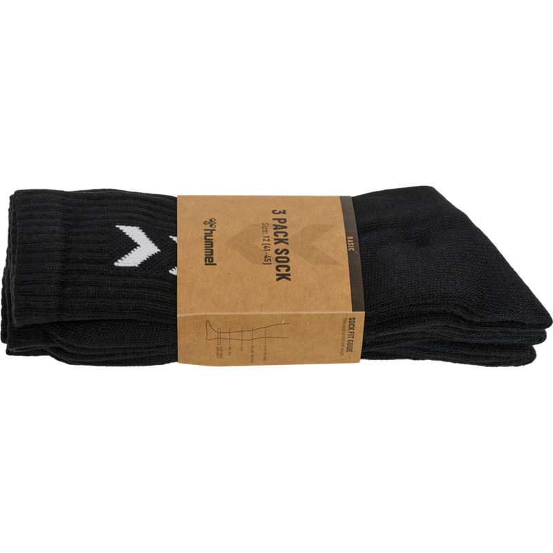 Hummel 3-pack Basic Socken Herren Schwarz | 255876-440