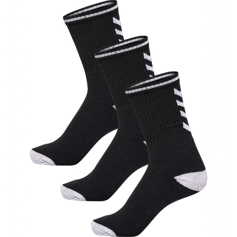 Hummel 3-pack Single Stripe Crew Socken Damen Schwarz | 819665-213