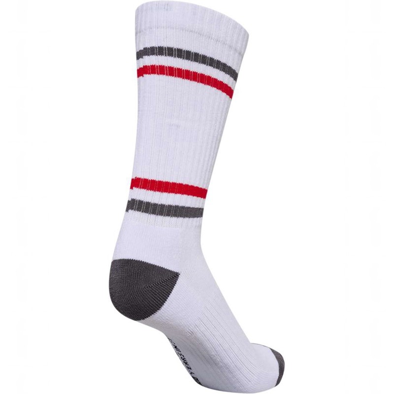 Hummel 3-packs Chevron High Retro Socken Herren Weiß | 367845-707
