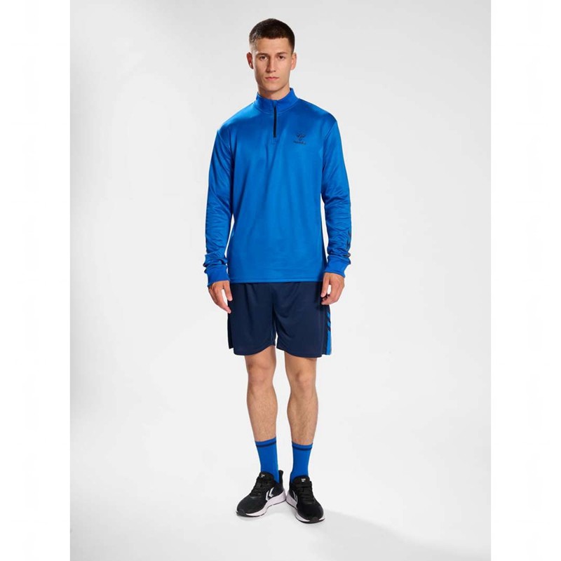 Hummel Active Pl Half Zip Sweatshirt Herren Blau | 010439-039