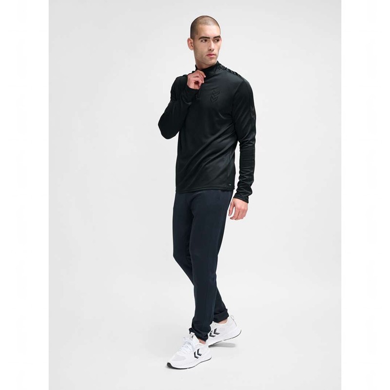 Hummel Active Pl Half Zip Sweatshirt Herren Schwarz | 593178-964