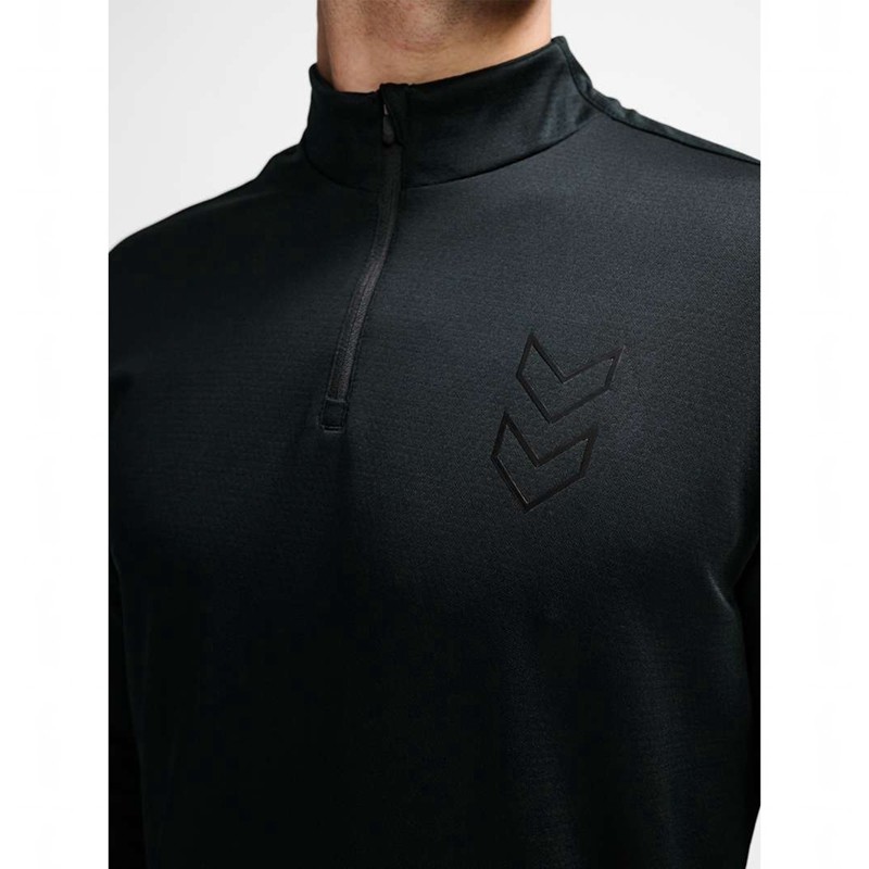 Hummel Active Pl Half Zip Sweatshirt Herren Schwarz | 593178-964
