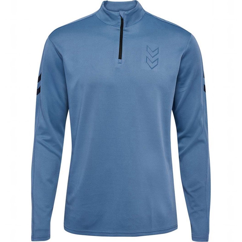 Hummel Active Pl Half Zip Sweatshirt Herren Blau | 389705-737