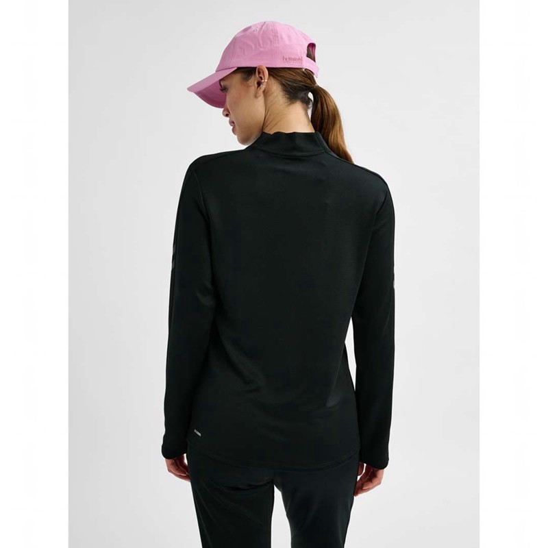 Hummel Active Pl Half Zip T-shirts Damen Schwarz | 266307-655