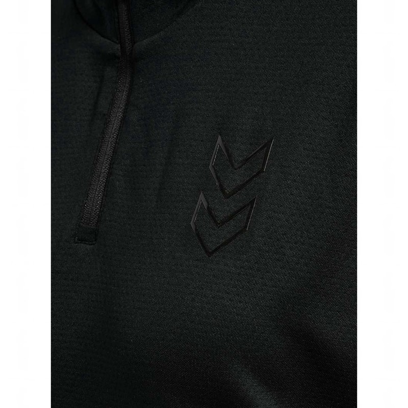 Hummel Active Pl Half Zip T-shirts Damen Schwarz | 266307-655