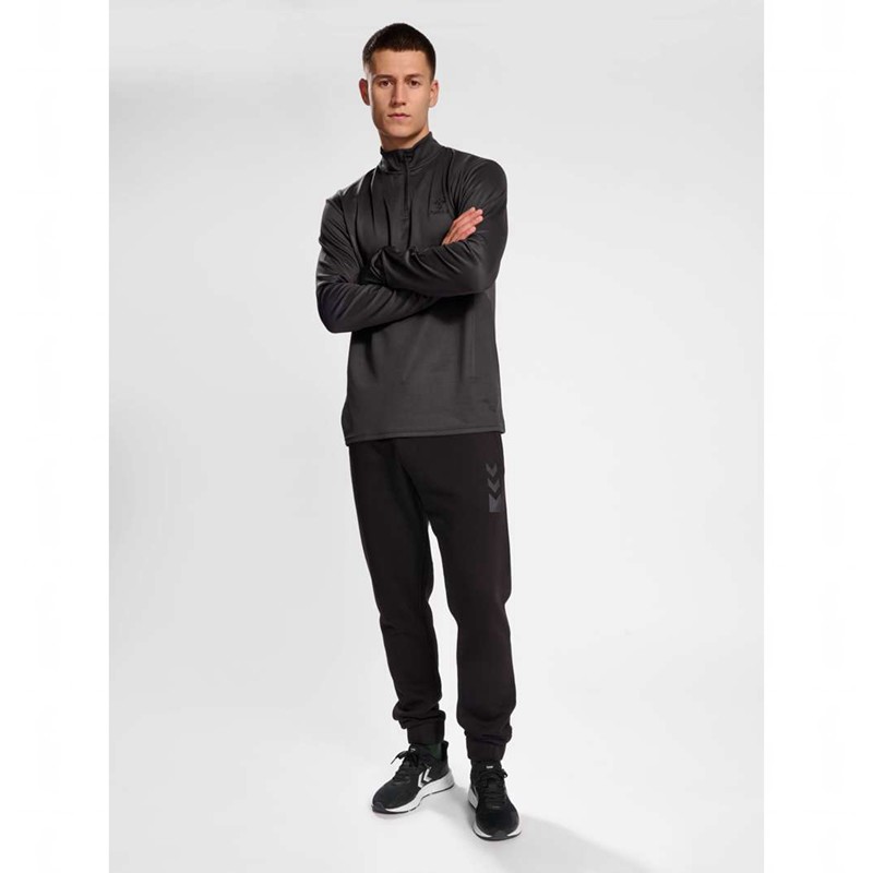 Hummel Active Pl Half Zip T-shirts Herren Schwarz | 404747-040