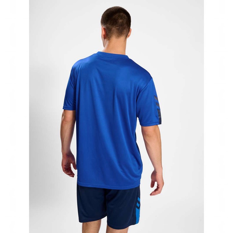 Hummel Active Pl Jersey S/S T-shirts Herren Blau | 816687-092