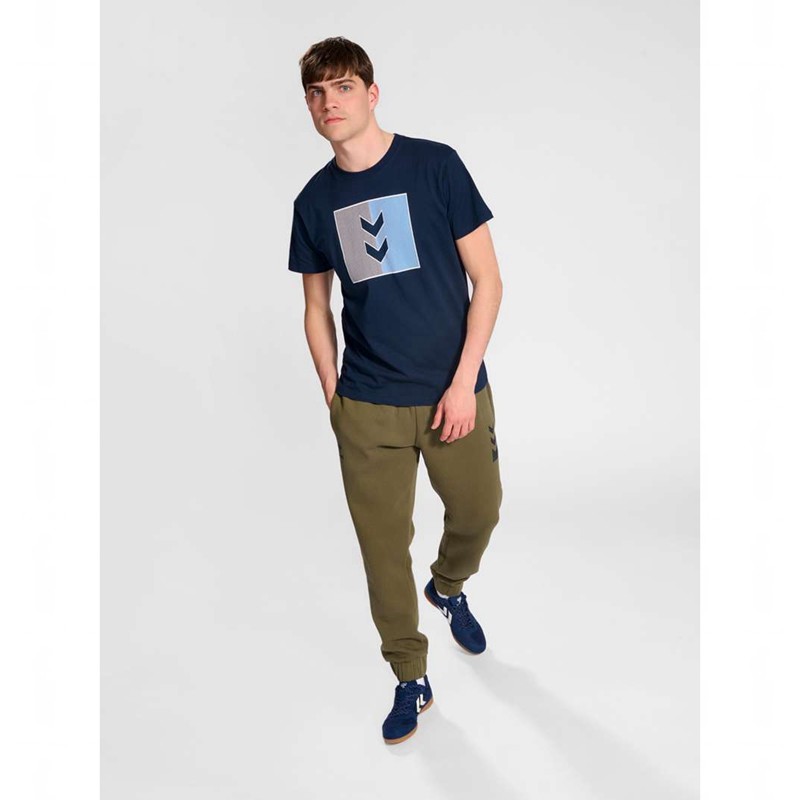 Hummel Active Stripe Co S/S T-shirts Herren Navy | 939550-575