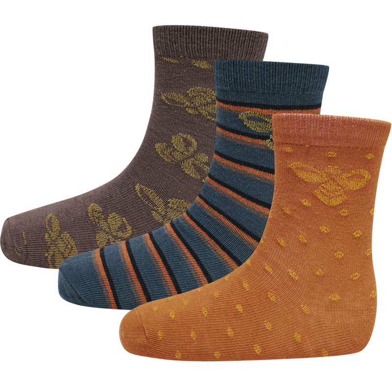 Hummel Alfie 3-pack Socken Kinder Braun | 276310-079