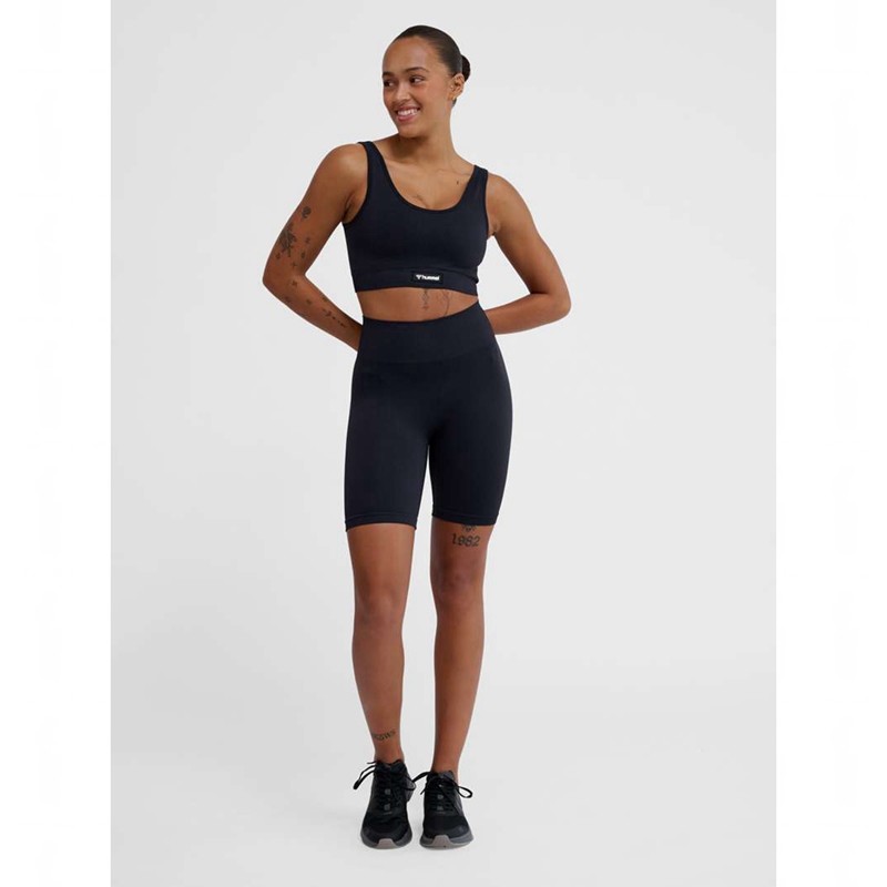 Hummel Alive Seamless High Waist Kurze Hose Damen Schwarz | 428896-958