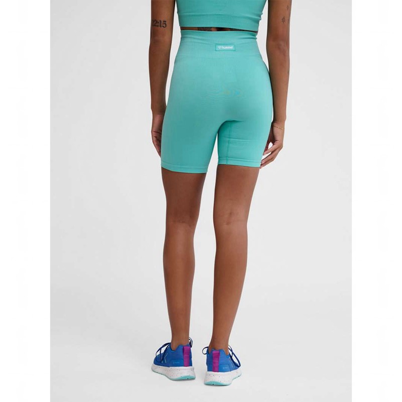 Hummel Alive Seamless High Waist Kurze Hose Damen Blau | 796917-868