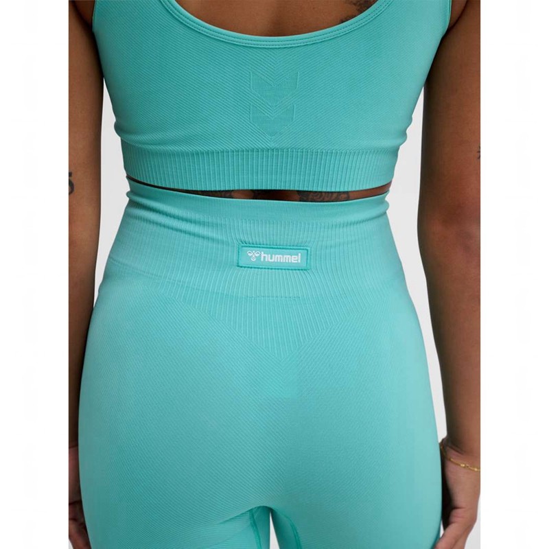 Hummel Alive Seamless High Waist Kurze Hose Damen Blau | 796917-868