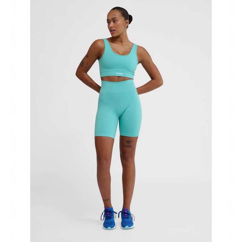 Hummel Alive Seamless Sport BH Damen Blau | 159246-232