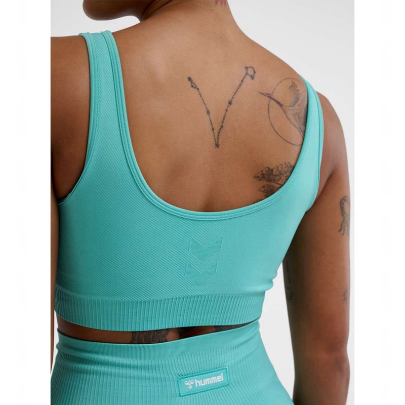 Hummel Alive Seamless Sport BH Damen Blau | 159246-232