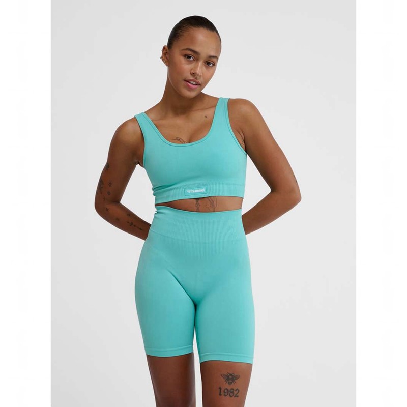 Hummel Alive Seamless Sport BH Damen Blau | 159246-232