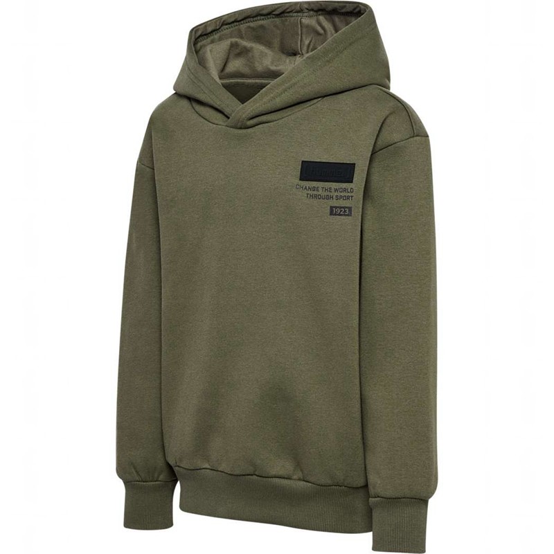 Hummel Archie Hoodie Kinder Olivgrün | 401014-563