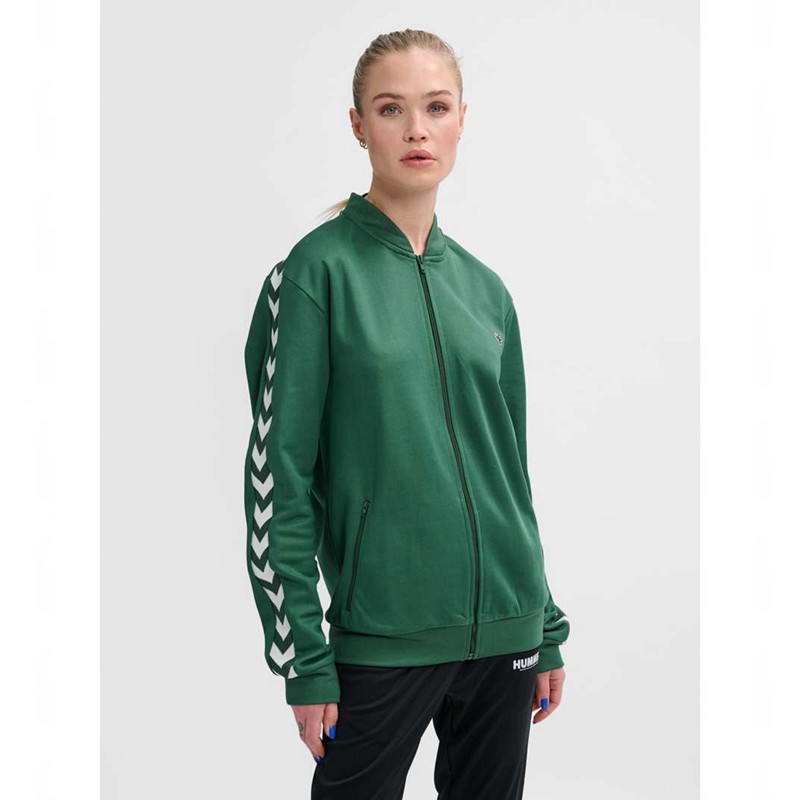 Hummel Archive Regular Poly Zip Jacken Herren Grün | 287322-818