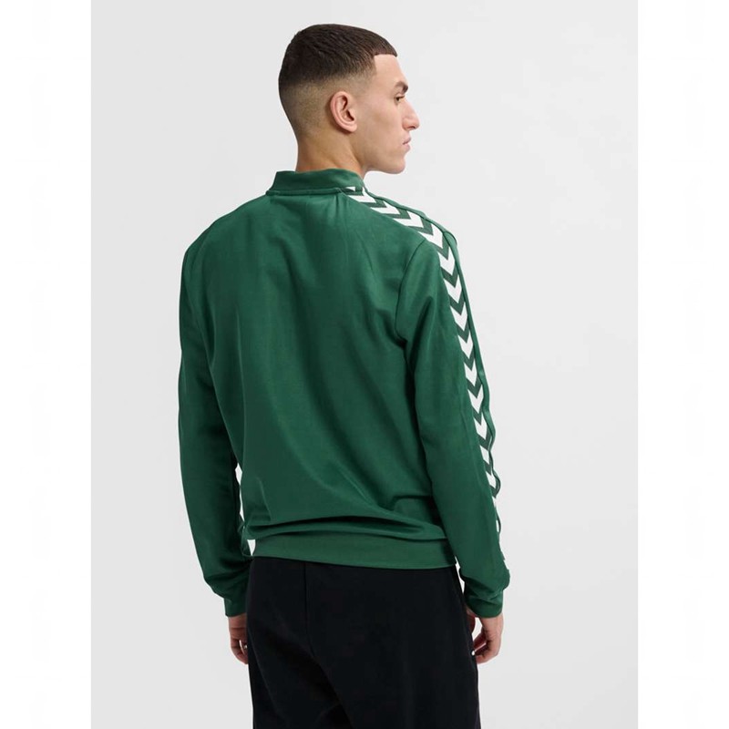 Hummel Archive Regular Poly Zip Jacken Herren Grün | 287322-818