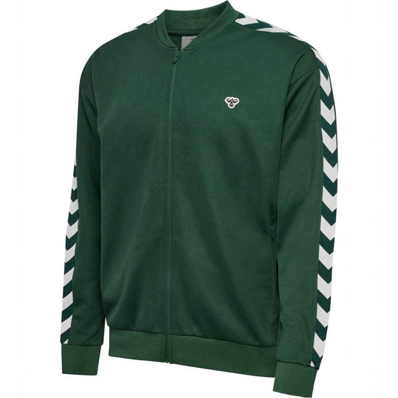 Hummel Archive Regular Poly Zip Jacken Herren Grün | 287322-818
