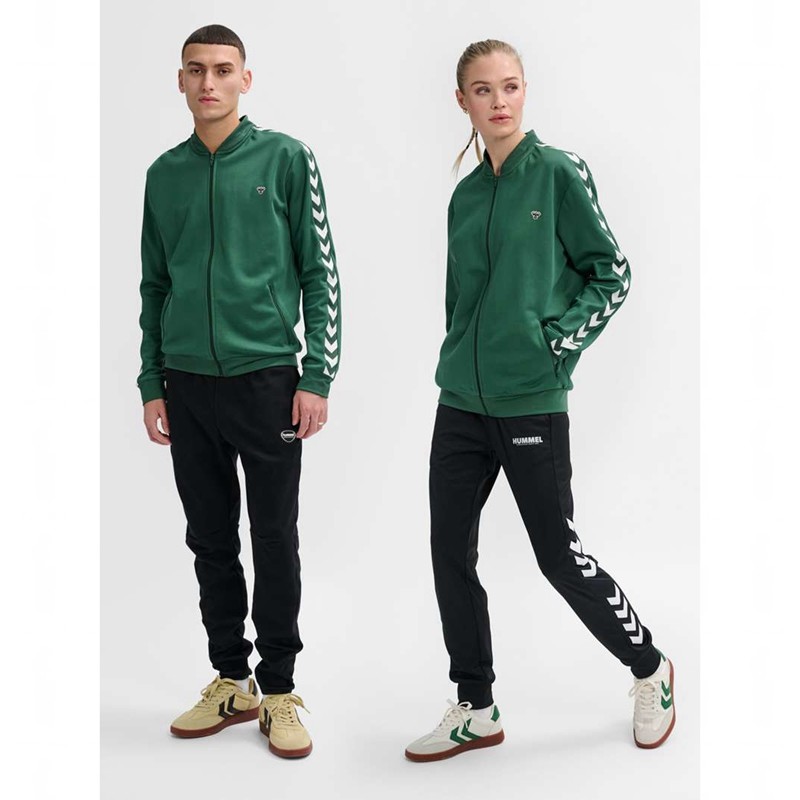 Hummel Archive Regular Poly Zip Jacken Herren Grün | 287322-818