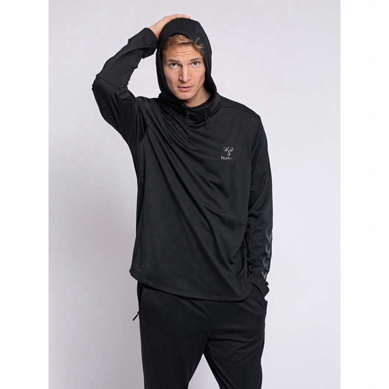 Hummel Aston Hoodie Herren Schwarz | 709497-987