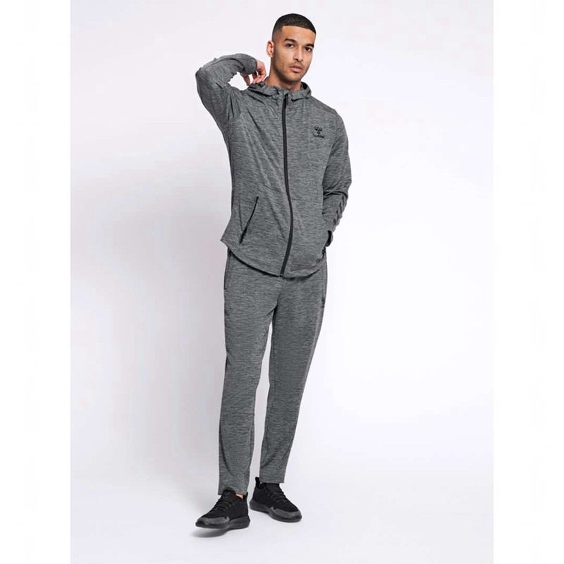 Hummel Aston Zip Hoodie Herren Grau | 197347-292