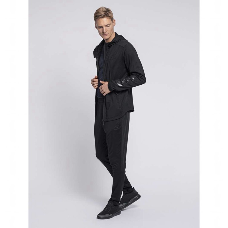 Hummel Aston Zip Hoodie Herren Schwarz | 647610-222