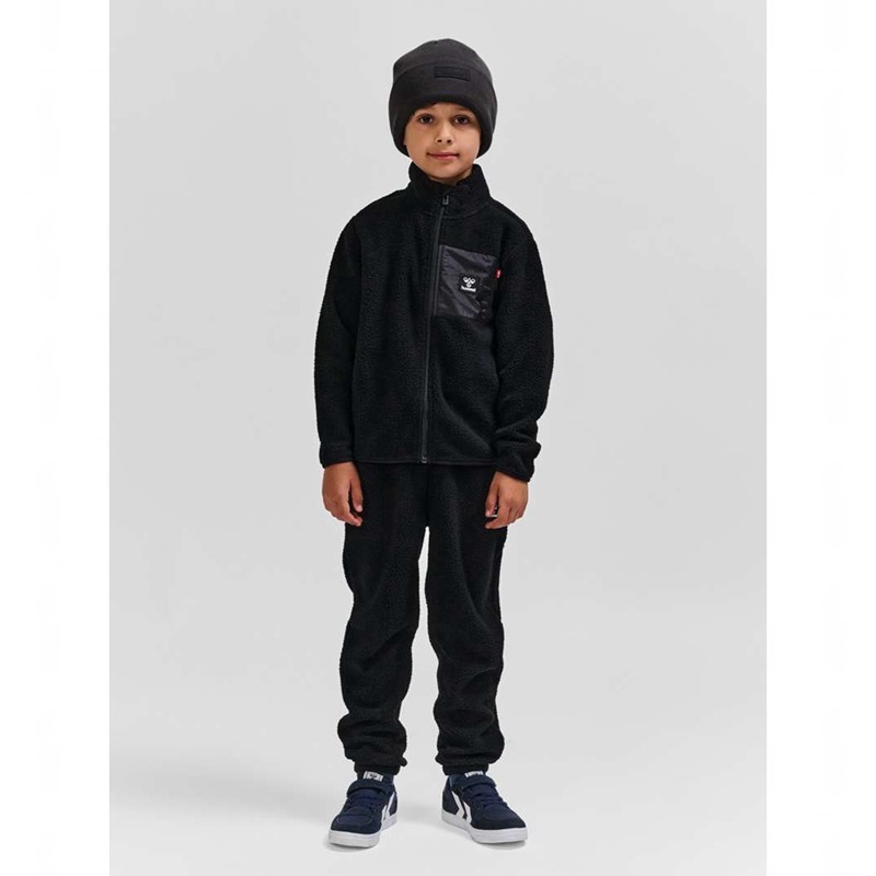 Hummel Atlas Fleece Zip Jacken Kinder Schwarz | 059002-974