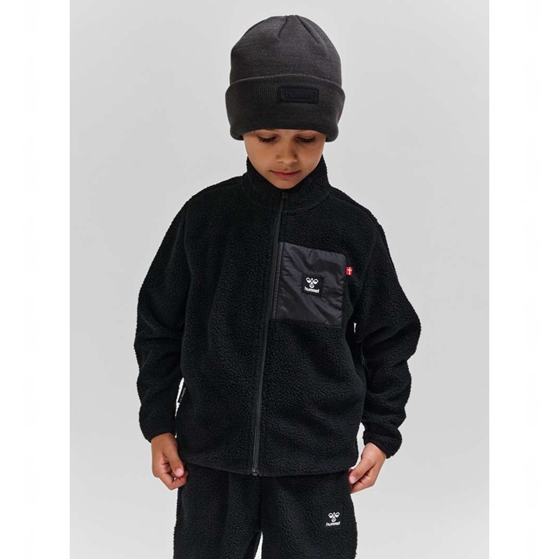 Hummel Atlas Fleece Zip Jacken Kinder Schwarz | 059002-974