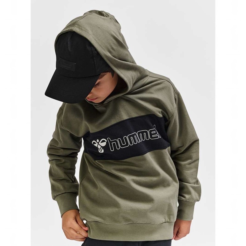 Hummel Atlas Hoodie Kinder Olivgrün | 915206-693