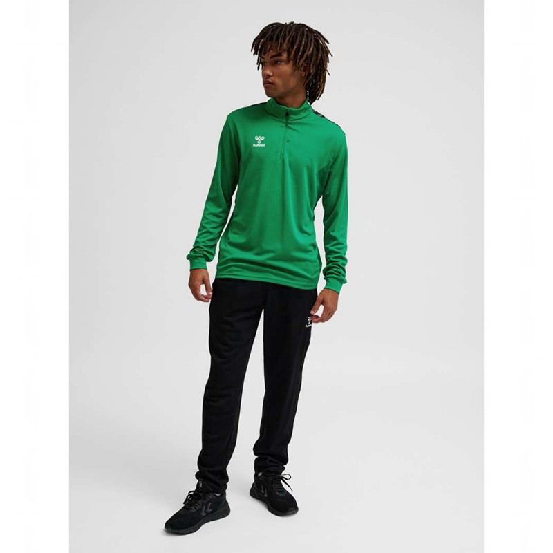Hummel Authentic Half Zip Sweat Kurze Hose Herren Grün | 762716-931