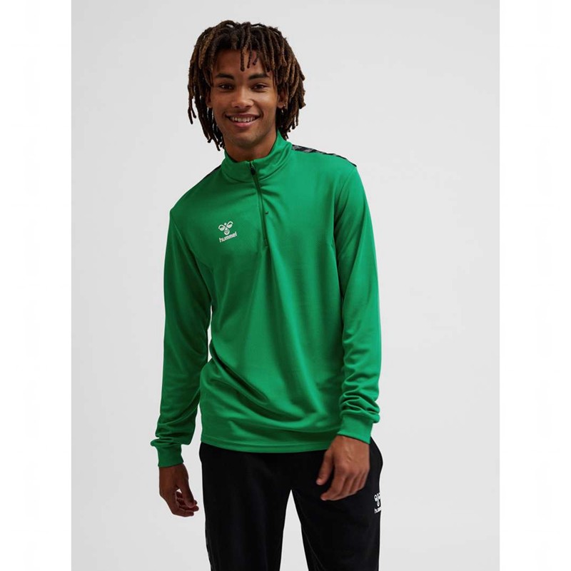 Hummel Authentic Half Zip Sweat Kurze Hose Herren Grün | 762716-931