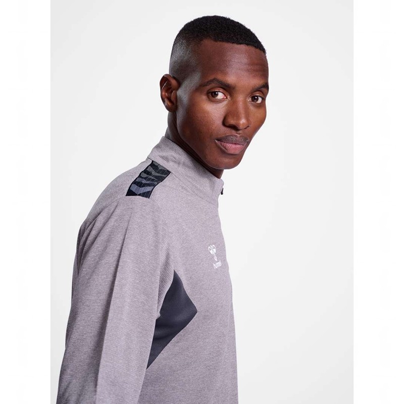 Hummel Authentic Half Zip Sweat Sweatshirt Herren Grau | 857595-763