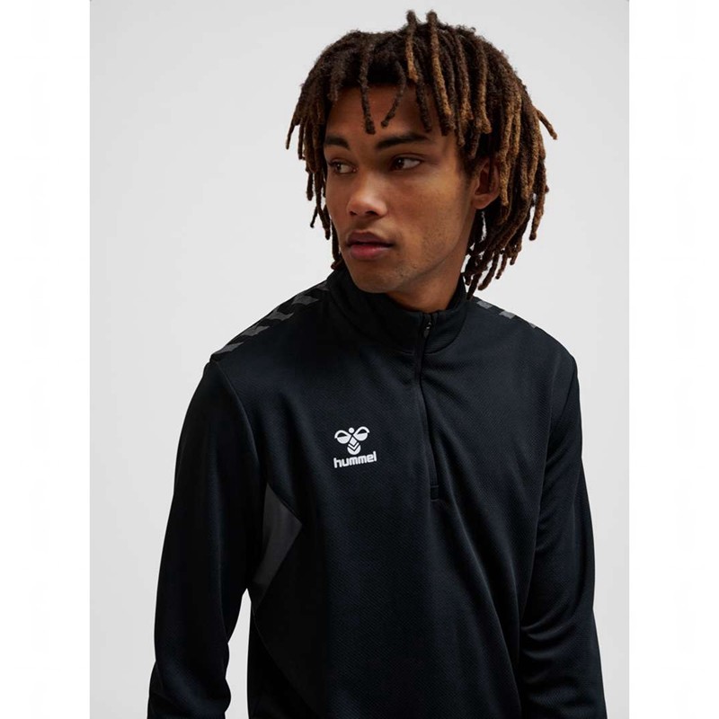 Hummel Authentic Half Zip Sweat Sweatshirt Herren Schwarz | 538100-311