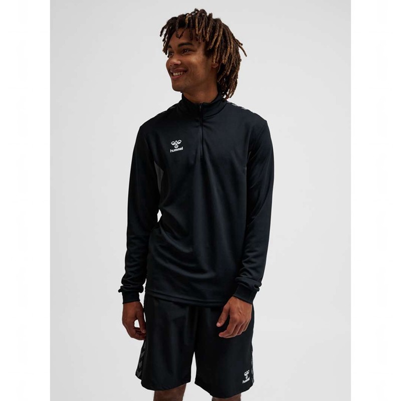 Hummel Authentic Half Zip Sweat Sweatshirt Herren Schwarz | 538100-311