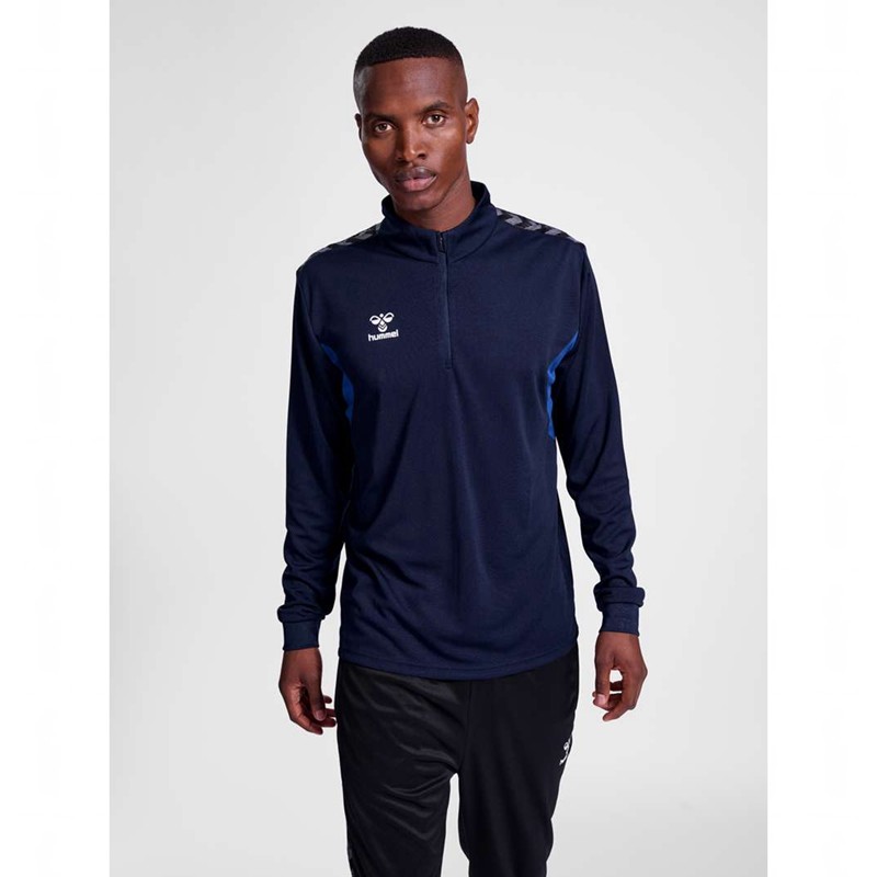 Hummel Authentic Half Zip Sweat Sweatshirt Herren Navy | 709843-022