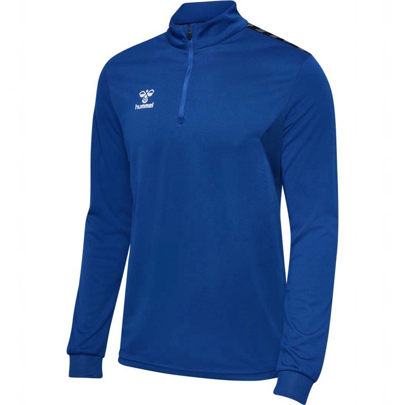 Hummel Authentic Half Zip Sweat Sweatshirt Herren Blau | 265499-971