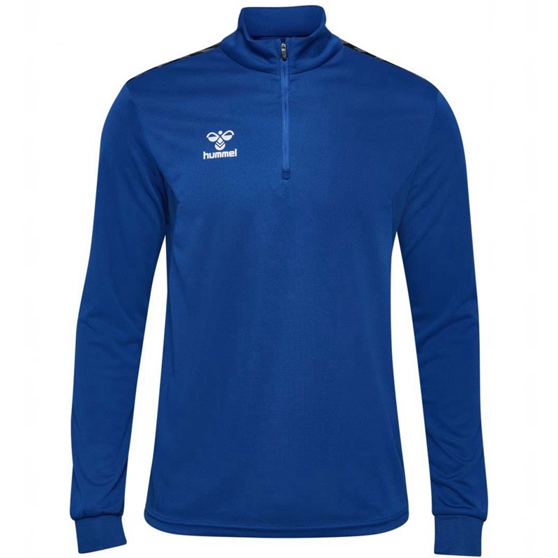 Hummel Authentic Half Zip Sweat Sweatshirt Herren Blau | 265499-971