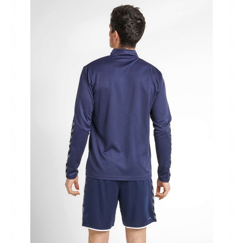 Hummel Authentic Half Zip Sweatshirt Herren Navy | 532450-288