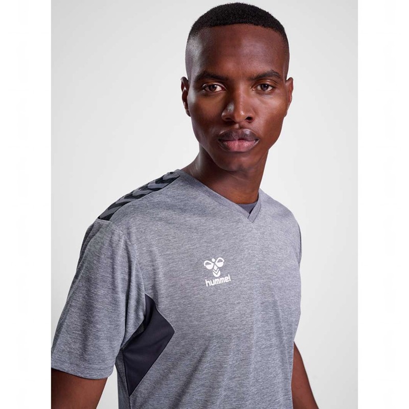 Hummel Authentic Pl S/S Trikot Herren Grau | 443710-391