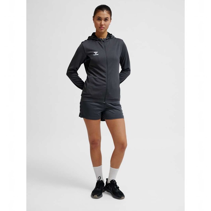 Hummel Authentic Pl Zip Hoodie Damen Schwarz | 292518-741