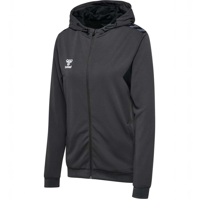 Hummel Authentic Pl Zip Hoodie Damen Schwarz | 292518-741