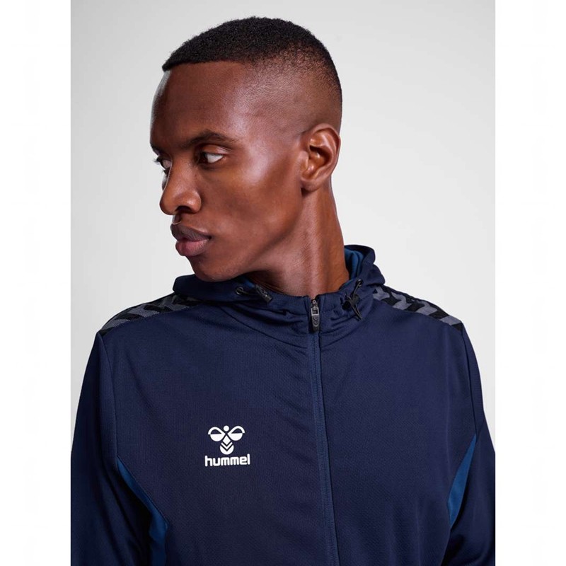Hummel Authentic Pl Zip Hoodie Herren Navy | 169638-585