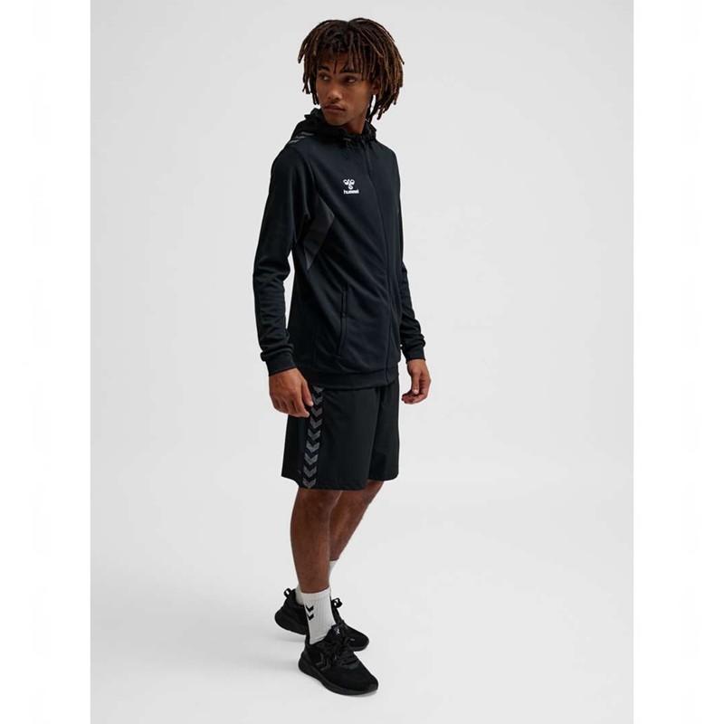 Hummel Authentic Pl Zip Hoodie Herren Schwarz | 149042-042