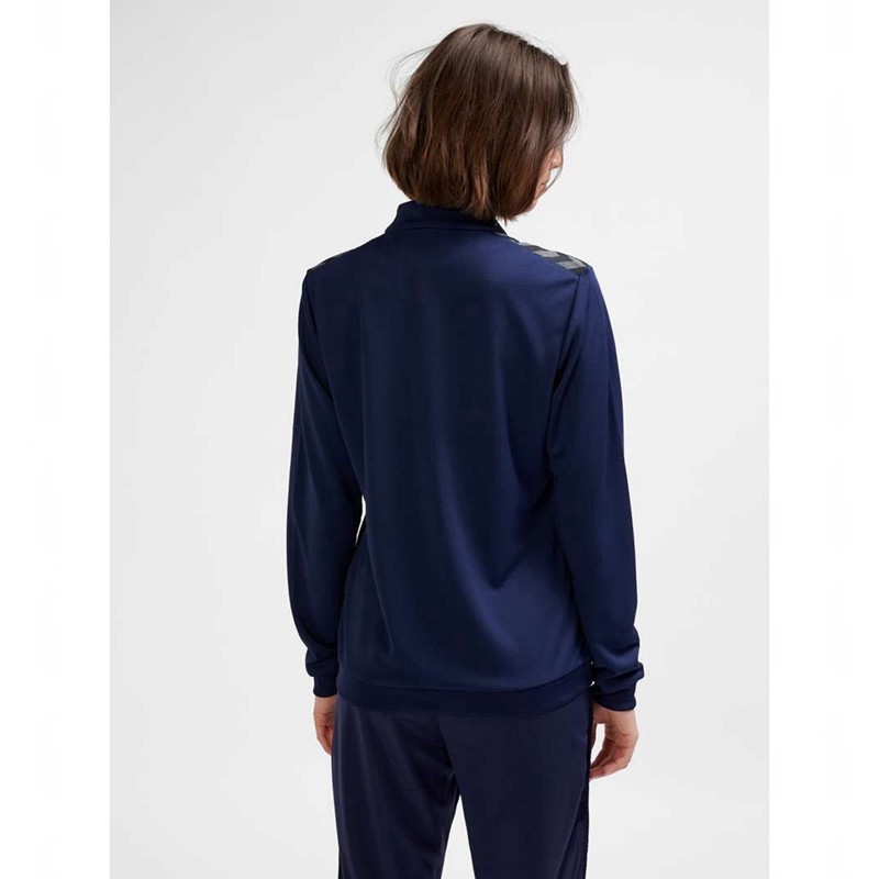 Hummel Authentic Pl Zip Sweatshirts Damen Navy | 566492-970