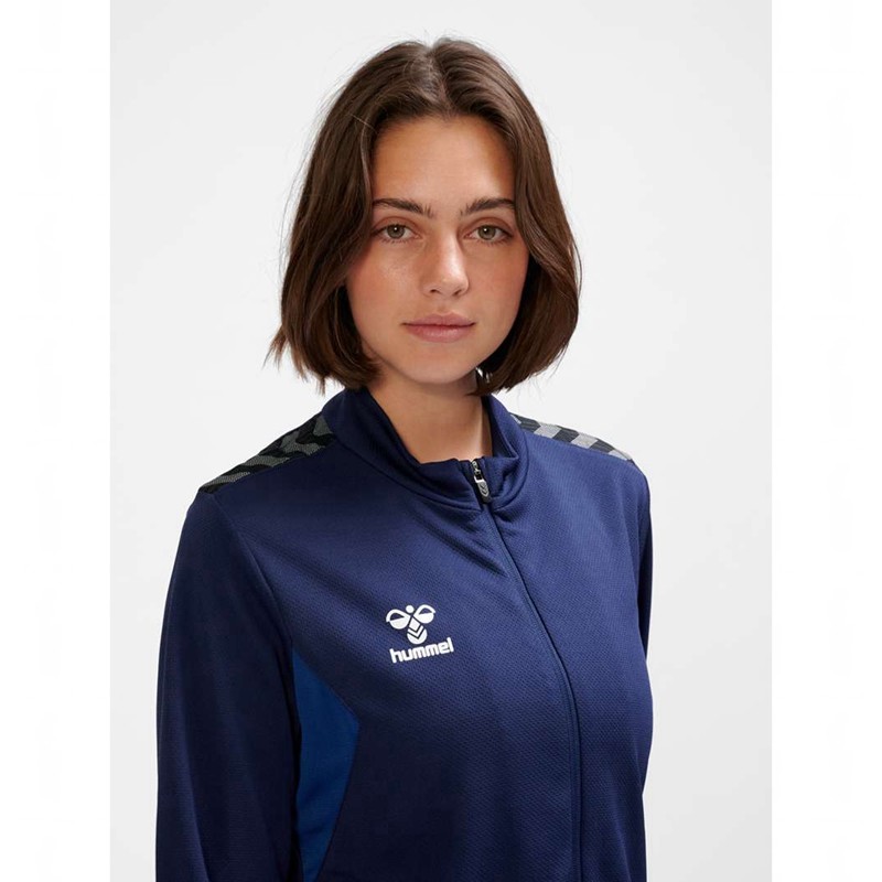 Hummel Authentic Pl Zip Sweatshirts Damen Navy | 566492-970