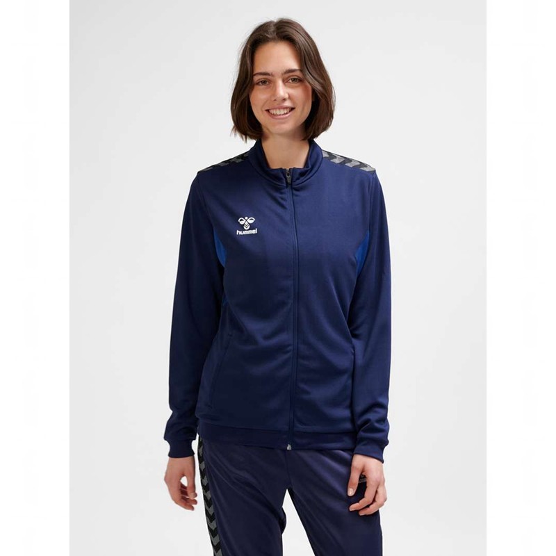Hummel Authentic Pl Zip Sweatshirts Damen Navy | 566492-970