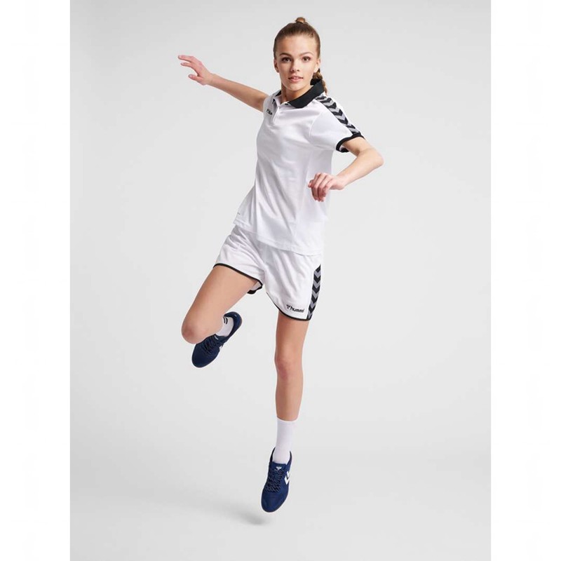 Hummel Authentic Poly Kurze Hose Damen Weiß | 951692-573