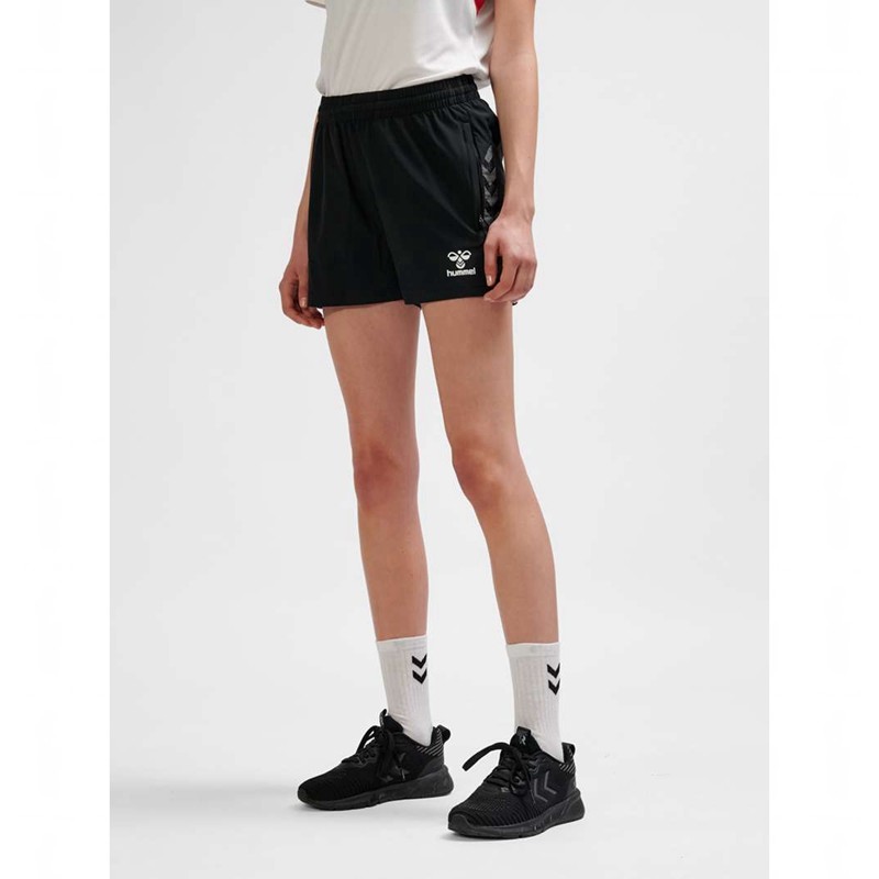 Hummel Authentic Woven Kurze Hose Damen Schwarz | 129872-982