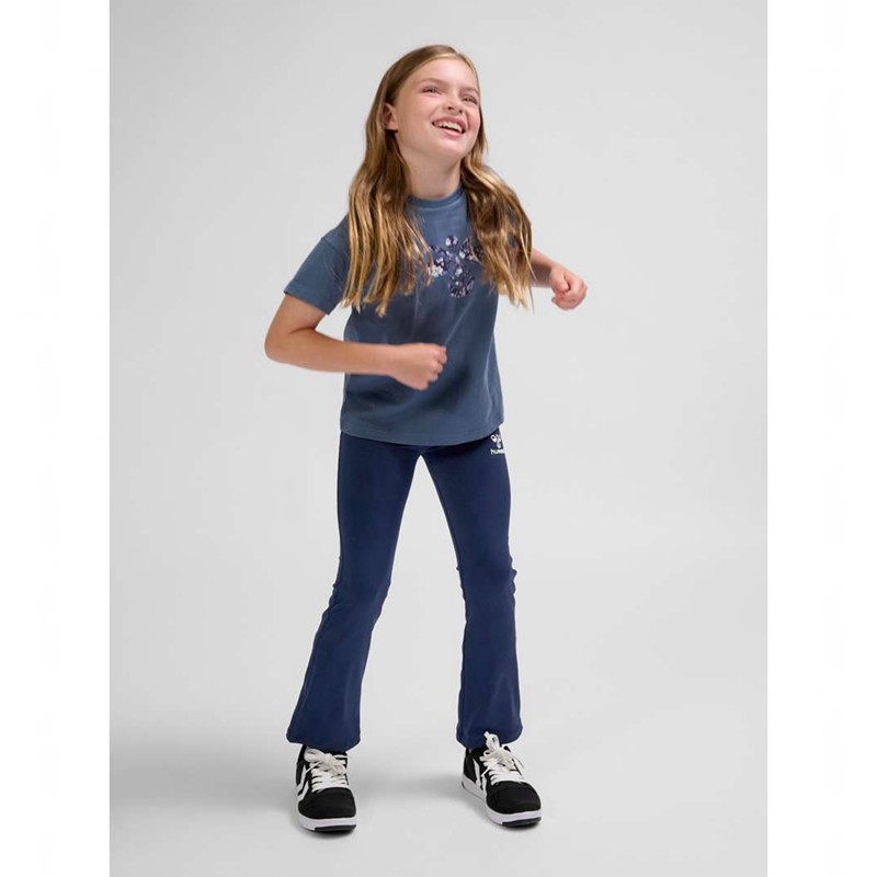 Hummel Aya High Rise Flare Hose Kinder Schwarz | 683071-245